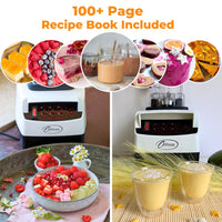 Thumbnail for froothie best high speed blender optimum 9200A award winner powerful 2611 watts, 100 page recipe book