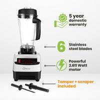 Thumbnail for froothie best high speed blender optimum 9200A award winner powerful 2611 watts, stainless steel blades