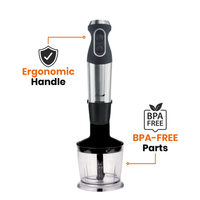 Thumbnail for best stick blender australia hand immersion blender set ergonomix handle bpa free